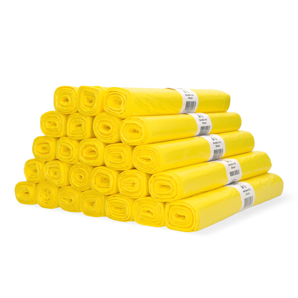 Aanbieding: 25x Vuilniszakken 70 liter | 20 stuks | HDPE | Geel